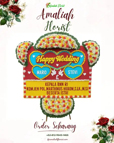 Papan Bunga Pernikahan Wer Maktian